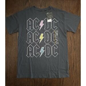 Grayson Threads Women's ACDC Grey Short Sleeve T-Shirt Size Small NWT